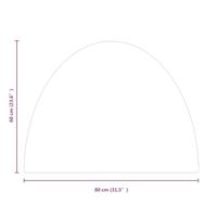 VidaXL Glasplaat voor openhaard half rond 800x600 mm - thumbnail
