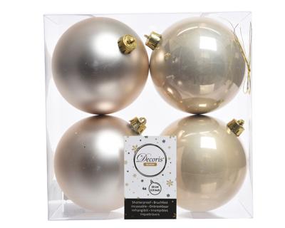 4 kerstballen parel 100 mm KSD - Ksd 4 kerstballen parel 100 mm KSD - Ksd