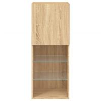 Tv-meubel met LED-verlichting 40,5x30x102 cm sonoma eikenkleur - thumbnail