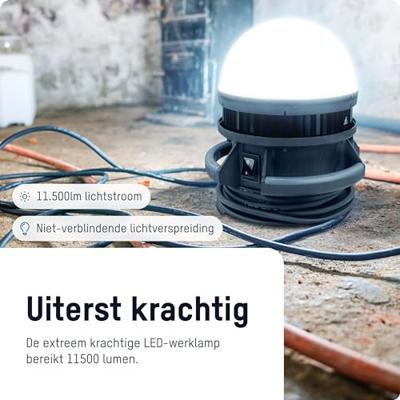 LED Werklamp Bol 100 Watt - 360° - 11500Lm - 5m kabel - extra stopcontact LED Werklamp Bol 100 Watt - 360° - 11500Lm - 5m kabel - extra stopcontact