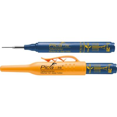 Pica Merkstift voor diepe gaten | blauw met telescooppunt | 1 stuk - 150/41 - 150/41