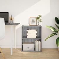 Boekenkast 60x30x77 cm bewerkt hout grijs sonoma eikenkleurig - thumbnail