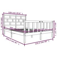 Bedframe massief grenenhout wit 120x200 cm - thumbnail