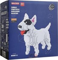 Balody bull terriër hond met nanoblocks mini lego bouwstenen 797 onderdelen - thumbnail