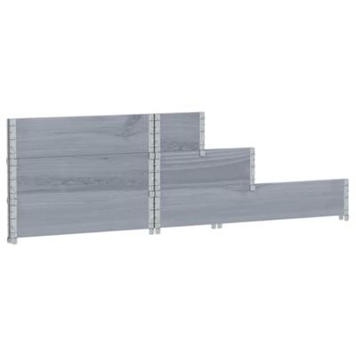 Verhoogde plantenbak 3-laags 120x80 cm massief grenenhout grijs Verhoogde plantenbak 3-laags 120x80 cm massief grenenhout grijs