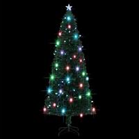 VidaXL Kerstboom met led en standaard 240 cm glasvezel - thumbnail