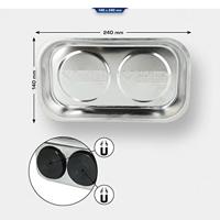 Brilliant Tools BT691165 Magnetisch tablet/schaal van roestvrij staal, 140 x 240 mm - thumbnail