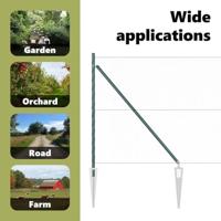 VidaXL Afrasteringspaal groen 10 x 1 m (25 mm gaas) staal en pvc - thumbnail