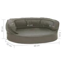 VidaXL Hondenbed ergonomisch linnen-look 60x42 cm donkergrijs - thumbnail
