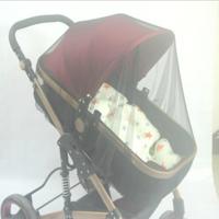 3 stuks 150cm baby kinderwagen Mosquito insect Shield netto veilig zuigelingen bescherming mesh wandelwagen accessoires muggengaas (zwart) - thumbnail