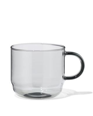 HEMA Mok 300ml borosilicaatglas stapelbaar (antraciet)