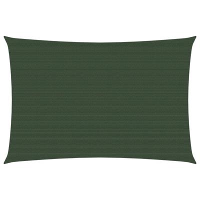 VidaXL Zonnezeil 160 g/m² 6x7 m hdpe donkergroen