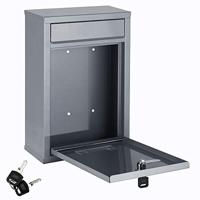 Brievenbus met 2 sleutels in Zilverkleurig - thumbnail