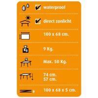 Dukdalf Stabilic 2 - Campingtafel - 100 x 60 cm - Antraciet - thumbnail