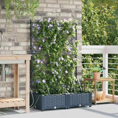 Tuin Bloempot 2 pcs Grijs Staal