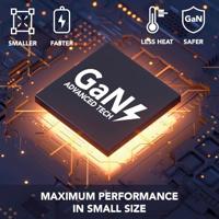 Cellularline ACHUSBGAN4WAL100WK USB-oplader 100 W 1x USB-A, 3x USB-C USB PD Zwart Snellader - thumbnail