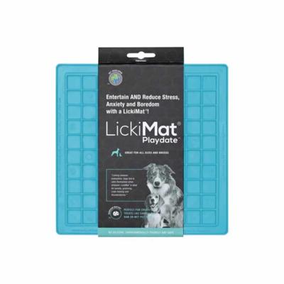 LickiMat likmat voor hond en kat - 20x20 cm - Turquoise LickiMat likmat voor hond en kat - 20x20 cm - Turquoise
