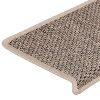VidaXL Trapmatten zelfklevend 30 st sisal-look 65x21x4 cm donkerbeige - thumbnail