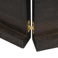 Tafelblad natuurlijke rand 160x40x4 cm eikenhout donkergrijs - thumbnail