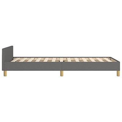Bedframe zonder matras 90x190 cm stof donkergrijs