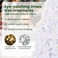 Kunstkerstboom met 300 LED Wit 240 cm PVC en staal - thumbnail