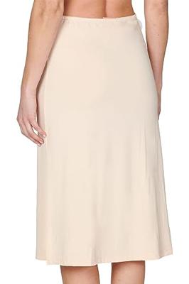 Gaubert Onderrok extra lang - 67-72CM - Lange dames jupon - Huidskleur - Zwart - Wit