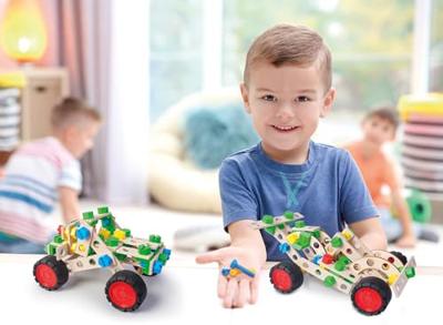 Constructor Junior 3in1 Sportauto 107 stuks