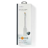 USB-Adapter | USB 3.2 Gen 1 | USB Type-C© Male | RJ45 Female | Verguld | 0.20 m | Rond | Gebreid / - thumbnail