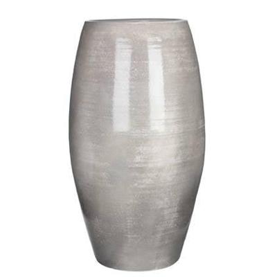 Mica Decorations lester vaas rond lichtgrijs maat in cm: h70 x d39cm Mica Decorations lester vaas rond lichtgrijs maat in cm: h70 x d39cm