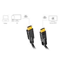 LogiLink CHA0030 HDMI-kabel HDMI Aansluitkabel HDMI-A-stekker, HDMI-A-stekker 30.00 m Zwart 4K UHD, Vergulde steekcontacten - thumbnail