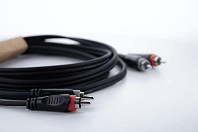 Cordial 14837 Jackplug / Cinch Audio Aansluitkabel [2x Cinch-stekker - 2x Cinch-stekker] 3 m Zwart PVC-mantel, Tweelingkabel