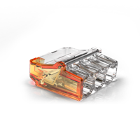 Conex lasklem 3 voudig oranje mini met verbeterde grip 0.5 tot 2.5mm² 24A 450V CH2003M - thumbnail