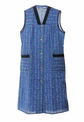 Ma flodder schort - Jasschort - Lila/blauw bloemetje-5