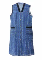 Ma flodder schort - Jasschort - Lila/blauw bloemetje-5 - thumbnail