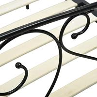 Hemelbedframe metaal zwart 160x200 cm - thumbnail