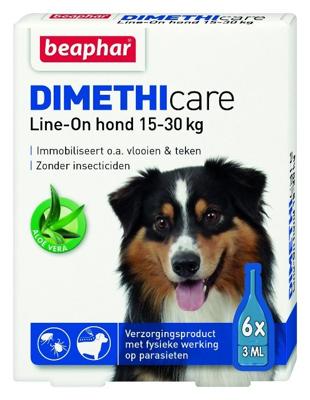 Beaphar Dimethicare Line-On (15 tot 30 kg) hond 3 x 6 pipetten