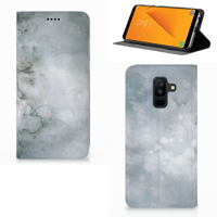 Bookcase Samsung Galaxy A6 Plus (2018) Painting Grey - thumbnail