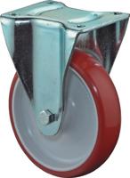 BS Rollen Bokwiel | wiel-d. 200 mm draagvermogen 300 kg | gegoten polyurethaan | plaat L135xB110 mm | 1 stuk - L410.B31.200 L410.B31.200 - thumbnail