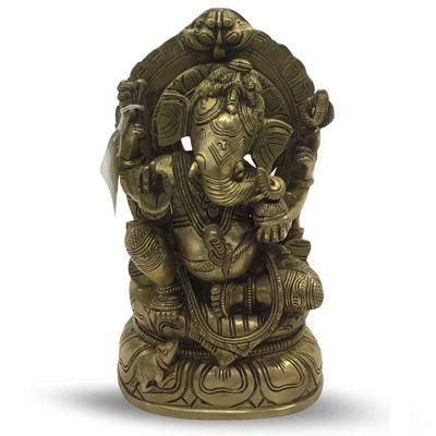 Goudkleurig Zittende Ganesh - 20 cm Goudkleurig Zittende Ganesh - 20 cm