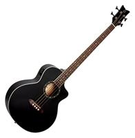 Ortega D7CE-SBK-4 Deep Series 7 Medium Scale Bass Satin Black elektrisch-akoestische bas met cutaway - thumbnail