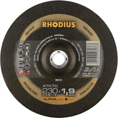 Rhodius 208122 Doorslijpschijf gebogen 230 mm 1 stuk(s) RVS, Staal Rhodius 208122 Doorslijpschijf gebogen 230 mm 1 stuk(s) RVS, Staal