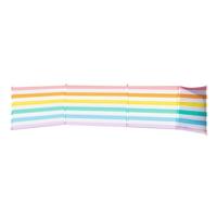 Windscherm 5 Stokken Staal Polyester Kleurrijke Strepen 480X80 cm Strand, Zwembad, Tuin - thumbnail