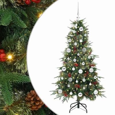 VidaXL Kunstmatige inklapbare kerstboom groen 150 cm pe en pvc VidaXL Kunstmatige inklapbare kerstboom groen 150 cm pe en pvc