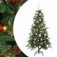 VidaXL Kunstmatige inklapbare kerstboom groen 150 cm pe en pvc - thumbnail