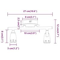 VidaXL Plafondspot met schijnwerpers nikkel 27 x 10 x 12 cm metaal - thumbnail