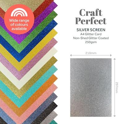 Craft Perfect By Tonic Studios Craft perfect • glitter a4 5 vellen 250g silverscreen