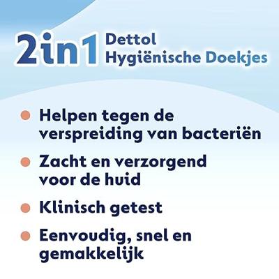 Dettol 2in1 Hygienische Doekjes 12