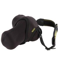 Walimex Pro Neopreen camera-beschermhoes (geschikt voor DSLR-camera) zwart/grijs, M - thumbnail