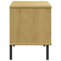 Schoenenrek met metalen poten OSLO 106x35x45cm grenenhout bruin - thumbnail