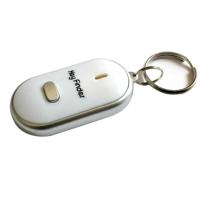 Mini LED Whistle sleutel Finder knippert piepende afstandsbediening verloren Keyfinder Locator keyring voor kinderen (wit) - thumbnail